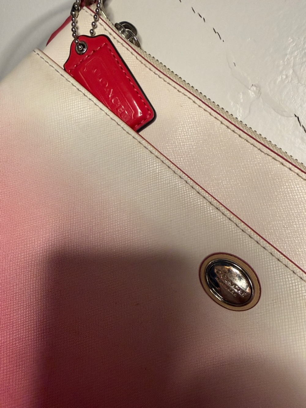 Coach Ombre Pink and Cream Crossbody Bag - Picture 2 of 5